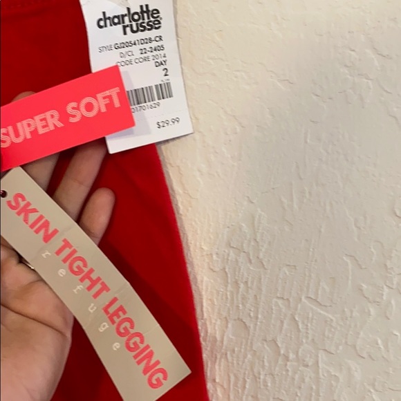 Charlotte Russe red jeggings - Picture 4 of 4